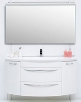 De Aqua Мебель для ванной Лонг 140, зеркало Сильвер