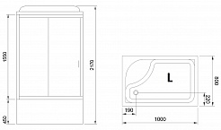 Royal Bath Душевая кабина RB 8100BP1-M-CH левая – фотография-6