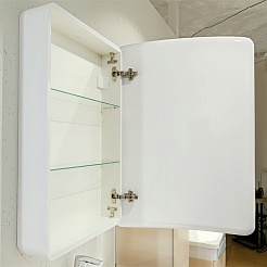 Velvex Мебель для ванной Iva 60 напольная, белая, зеркало-шкаф – фотография-4