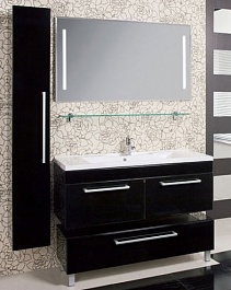 Акватон Мебель для ванной "Мадрид 100 М-2" черный – фотография-1