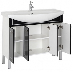 Aquanet Мебель для ванной "Честер 105" черный/серебро – фотография-8