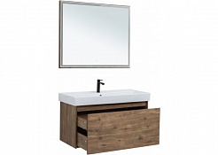 Aquanet Мебель для ванной Nova Lite 100 дуб рустикальный – фотография-2