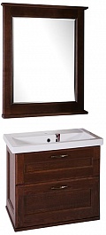 ASB-Woodline Мебель для ванной Прато 70 антикварный орех, массив ясеня – фотография-1