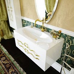 Clarberg Мебель для ванной "Due Amanti 100" ручки золото – фотография-2
