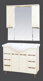 Misty Мебель для ванной Жасмин 105 бежевая, эмаль – фотография-2