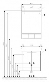 Акватон Мебель для ванной "Йорк 60" салатовый/дуб сонома – фотография-5