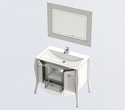 Aquanet Мебель для ванной "Мадонна 90" белая с кристаллами Swarovski (168917) – фотография-8