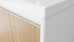 Velvex Мебель для ванной напольная Klaufs 100 белая/дерево – фотография-5
