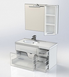 Aquanet Мебель для ванной  "Данте 90" 1 шкаф L (164817) – фотография-4