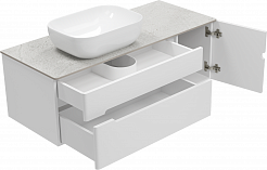 Misty Мебель для ванной Роял 120 подвесная белая матовая – фотография-7