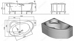 Kolpa San Акриловая ванна Lulu 170x110 R Basis – фотография-3