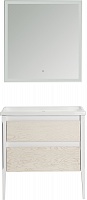 ASB-Woodline Мебель для ванной Лорена 80 белая/бежевая