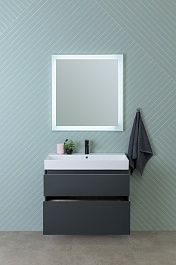 Aquanet Мебель для ванной Бруклин 70 подвесная черная матовая – фотография-5