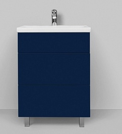 Am.Pm Мебель для ванной Gem 75 глубокий синий, напольная, с 2 ящиками – фотография-6