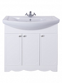 Бриклаер Мебель для ванной Лючия 80 белая, 1 шкафчик – фотография-2