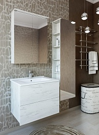 Sanflor Мебель для ванной Чикаго 75 дуб крафт белый – фотография-3