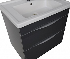 Aquanet Мебель для ванной "Эвора 70" серый антрацит – фотография-10