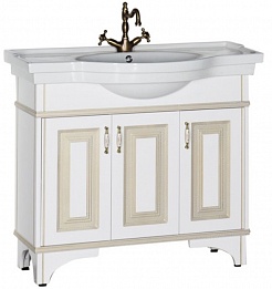 Aquanet Мебель для ванной Валенса 100 белый кракалет/золото (182921) – фотография-2