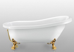 Magliezza Акриловая ванна на лапах Alba (155,5x72,5) ножки золото – фотография-1