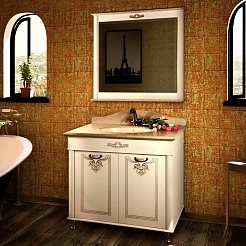 Водолей Мебель для ванной "Анжелика 90" F-3 коричневая – фотография-5