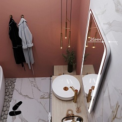 Mixline Мебель для ванной Честер 70 белая/бетон – фотография-10