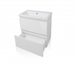 Style Line Мебель для ванной Даймонд 70 Люкс белая, PLUS подвесная – фотография-9