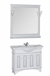 Aquanet Мебель для ванной Валенса 110 белый краколет/серебро (180448) – фотография-1