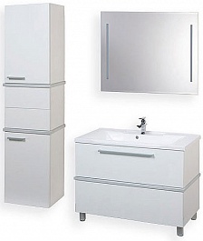 Акватон Мебель для ванной Турин 100 с серебристой панелью – фотография-1