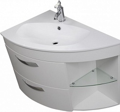 De Aqua Мебель для ванной Трио Люкс 90 L, зеркало Алюминиум – фотография-2