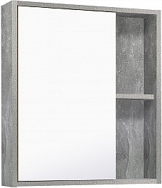 Runo Зеркальный шкаф Эко 60 серый бетон – фотография-1