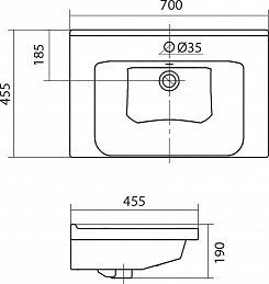 Vigo Тумба с раковиной Nova 2-700 белая – фотография-13