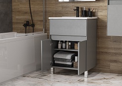 Акватон Мебель для ванной Форест 60 туманный серый – фотография-7