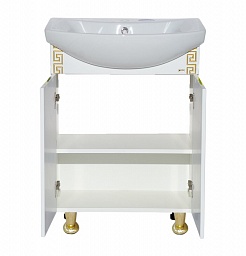 Misty Мебель для ванной Престиж 70 R белая/золотая патина – фотография-4