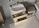 Акватон Мебель для ванной с белой столешницей Либерти 75 Одри Round дуб эльвезия – фотография-19