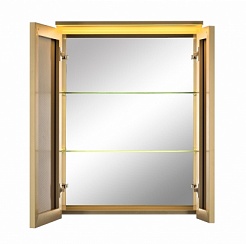 De Aqua Зеркало-шкаф для ванной Алюминиум 80 (AL 504 080 G) золото – фотография-3