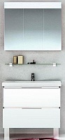 De Aqua Мебель для ванной Ариетта 90, зеркало-шкаф Эколь