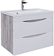 Grossman Мебель для ванной Талис 80 подвесная бетон пайн/белая – фотография-19