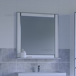 СанТа Мебель для ванной Мадрид 80 белая патина, серебро – фотография-5