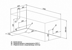 Aquanet Акриловая ванна West NEW 150x70 – фотография-7