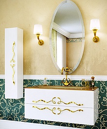 Clarberg Мебель для ванной "Due Amanti 120" ручки золото – фотография-1