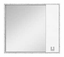 Misty Зеркало-шкаф Мия 90 R белый/серый