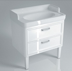 Kerama Marazzi Мебель для ванной Pompei 80, 2 ящика, белая – фотография-4