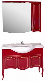ASB-Woodline Мебель для ванной Эмили 105 красный/ патина золото – фотография-1