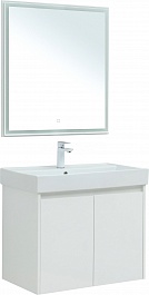 Aquanet Мебель для ванной Nova Lite 75 2 дверцы подвесная белая глянцевая – фотография-2