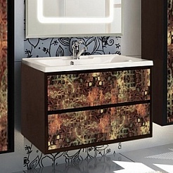 Акватон Мебель для ванной "Римини 80" янтарь – фотография-4
