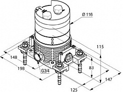 Kludi Смеситель 88088 скрытая часть – фотография-2