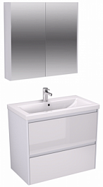 Velvex Мебель для ванной подвесная Klaufs 90 белая, 2 ящика – фотография-1