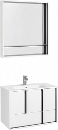 Акватон Мебель для ванной Ривьера 80 белая матовая – фотография-1