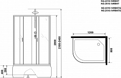 Niagara Душевая кабина Classic NG-2510-14RBKTG – фотография-15