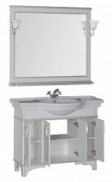 Aquanet Мебель для ванной Валенса 110 белый краколет/серебро (180448) – фотография-4
